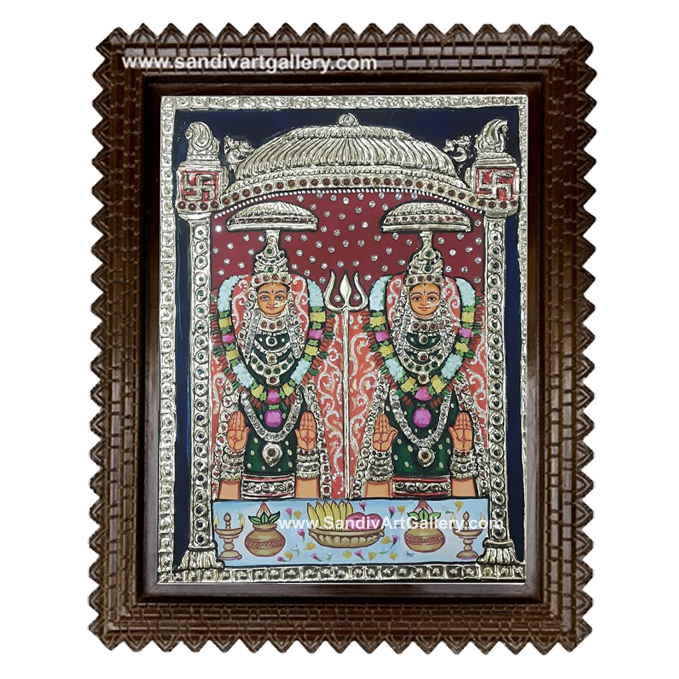 Shakambari Devi Tanjore Painting