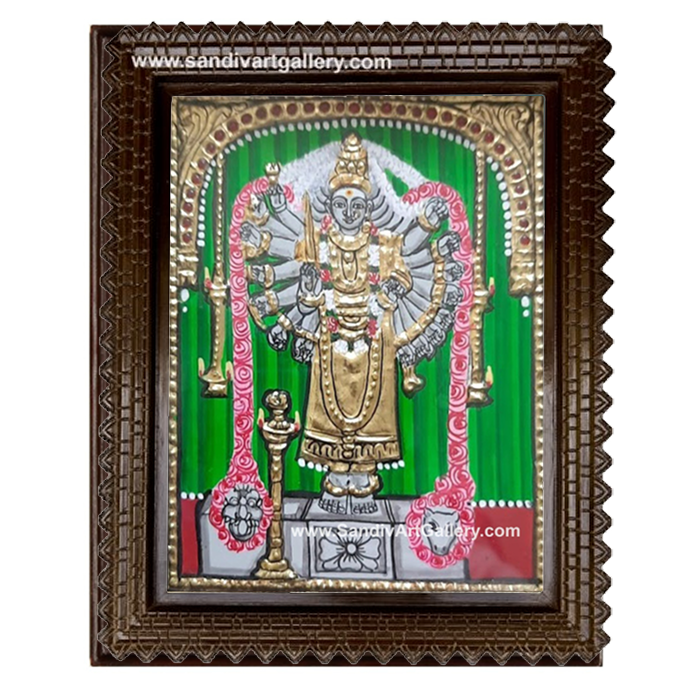 Durga Small Size Tanjore Painting