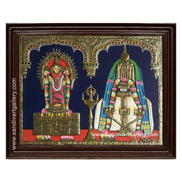 Meenakshi Sundareswarar Tanjore Painting