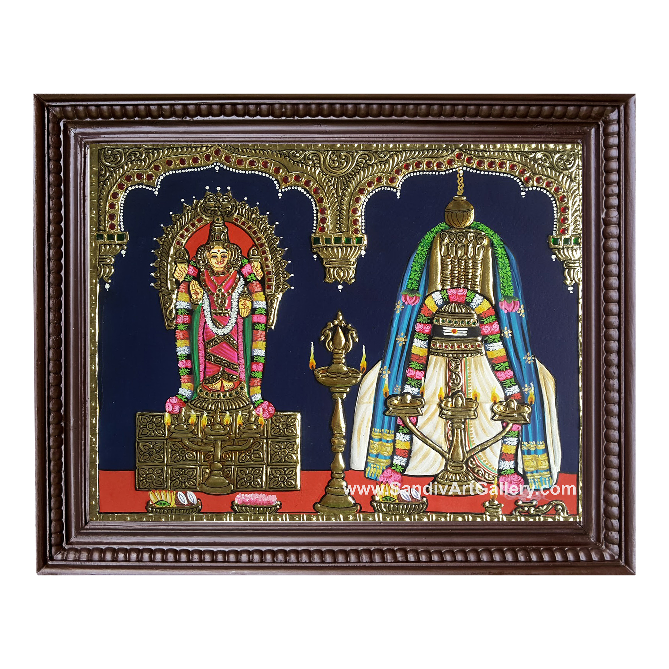 Meenakshi Sundareswarar Tanjore Painting