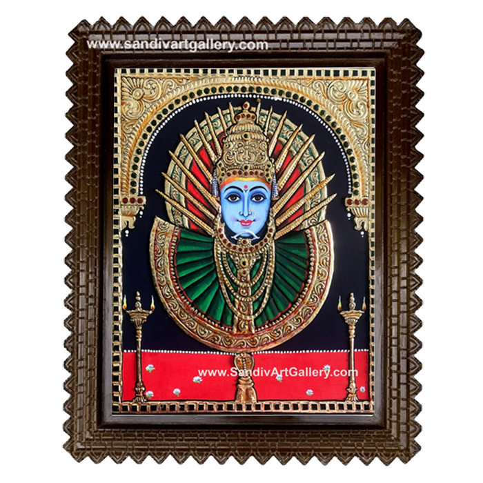 Renuka Yellama Devi Tanjore Painting