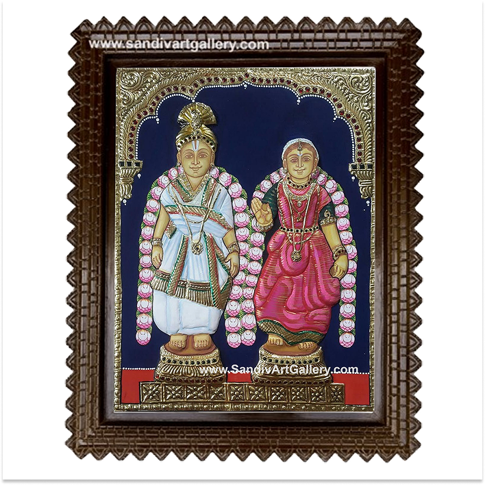 Sri Rangammal Duginnar Namburar Tanjore Painting