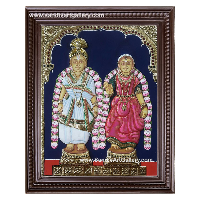 Sri Rangammal Duginnar Namburar Tanjore Painting