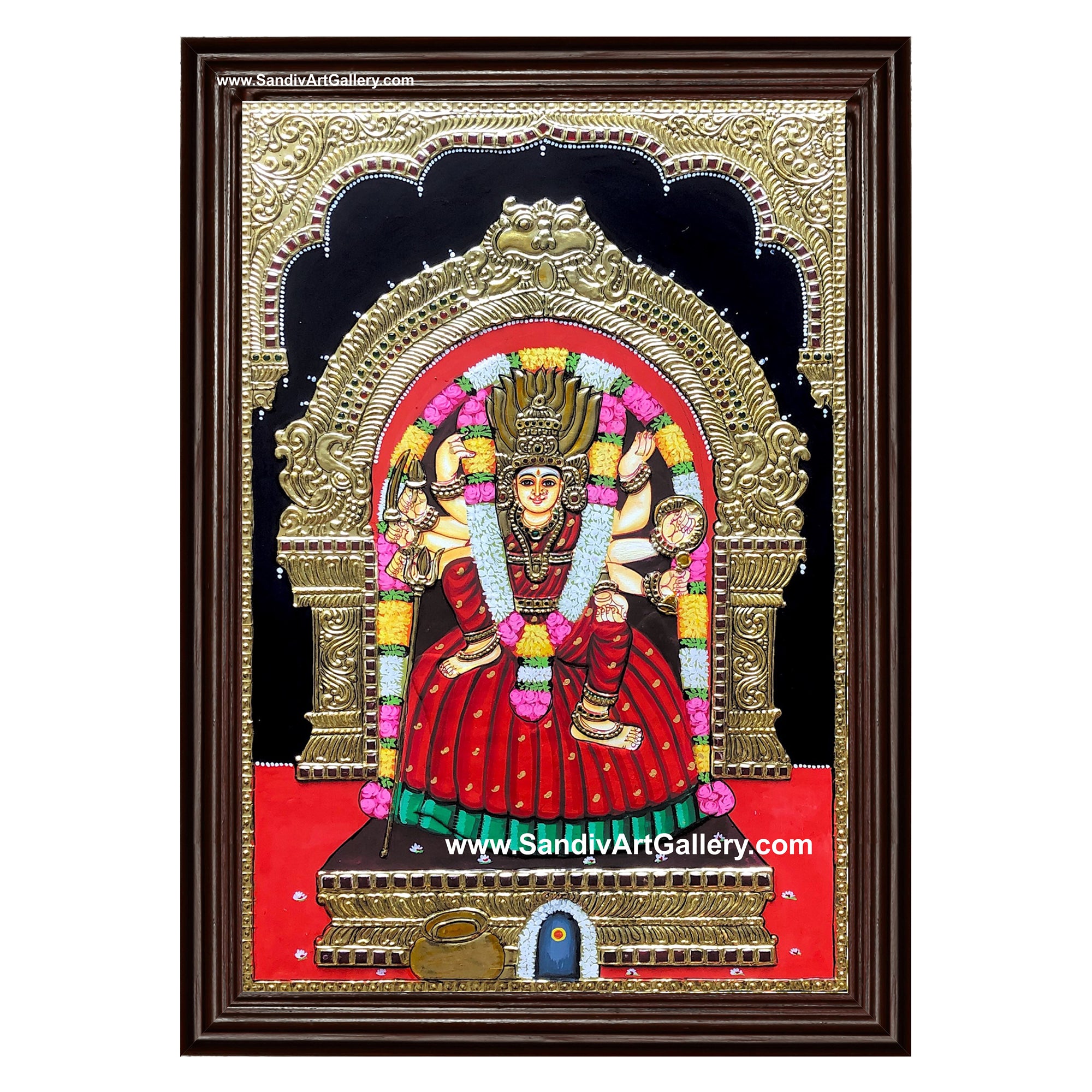 Kariya Kali Amman Tanjore Painting
