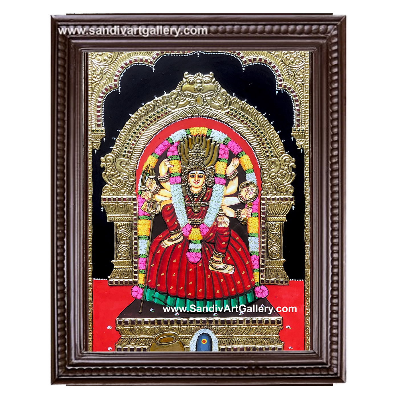 Kariya Kali Amman Tanjore Painting