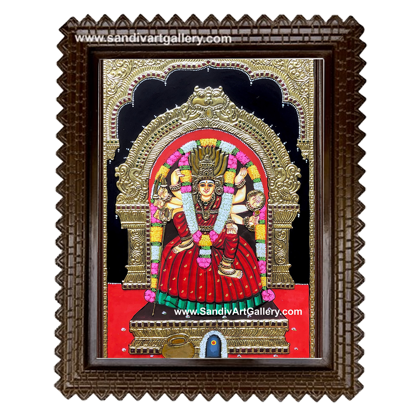 Kariya Kali Amman Tanjore Painting
