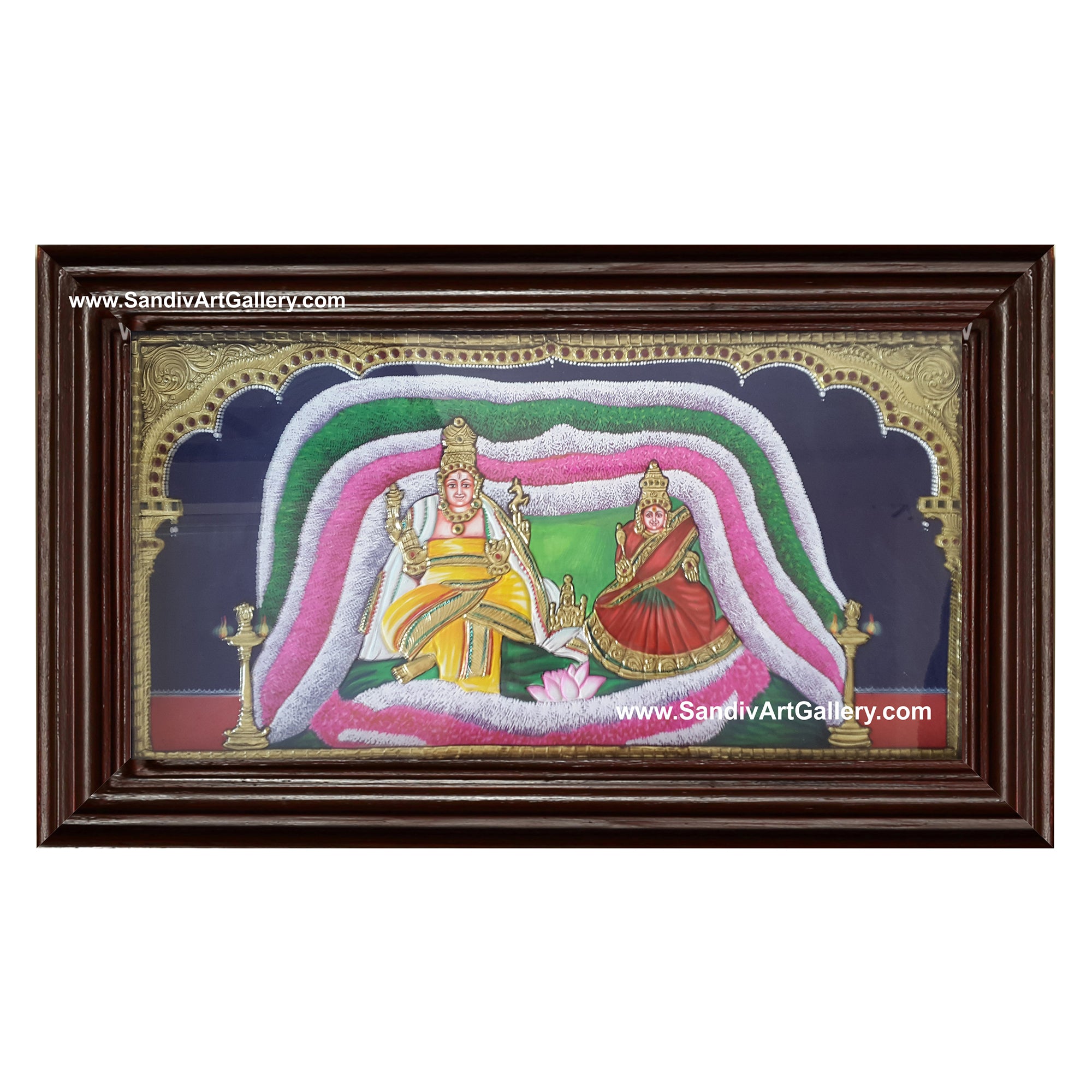 Kadaieashwarar Pangachi Thayar Tanjore Painting