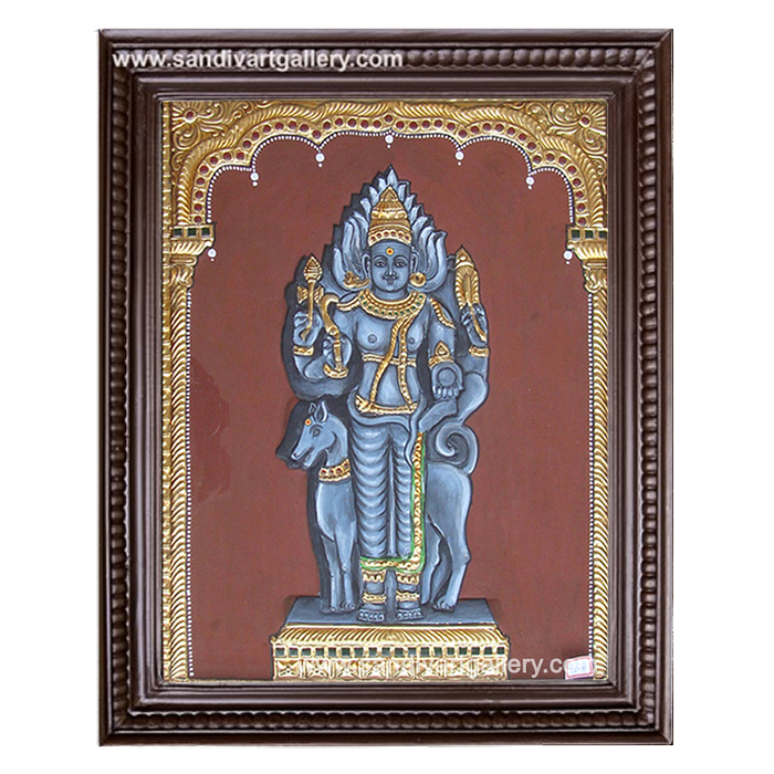 Kala Bhairavar Tanjore Painting