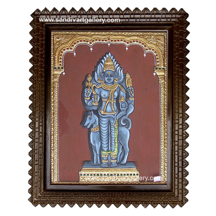 Kala Bhairavar Tanjore Painting