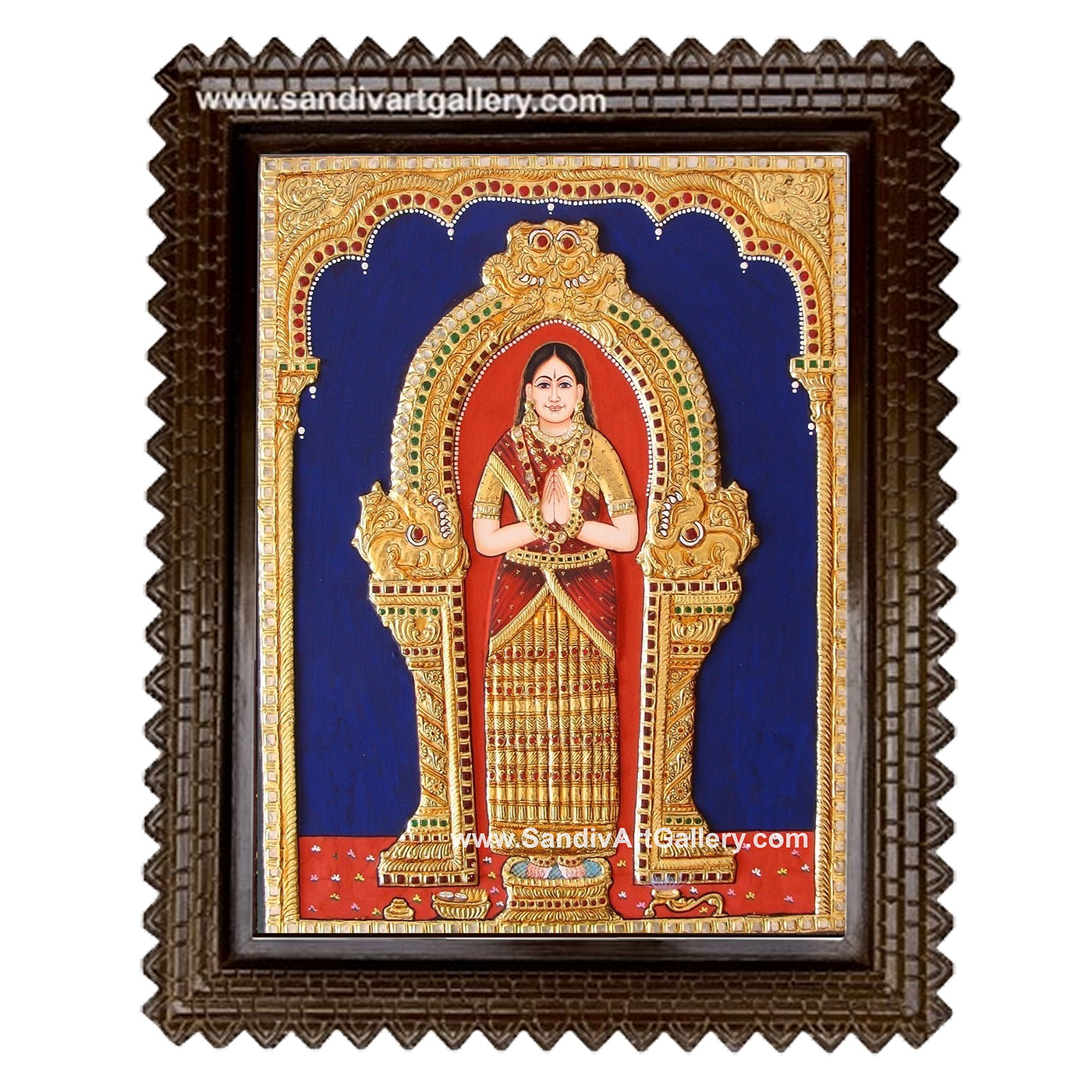 Galiyar Shri Akkamma Devi Tanjore Painting