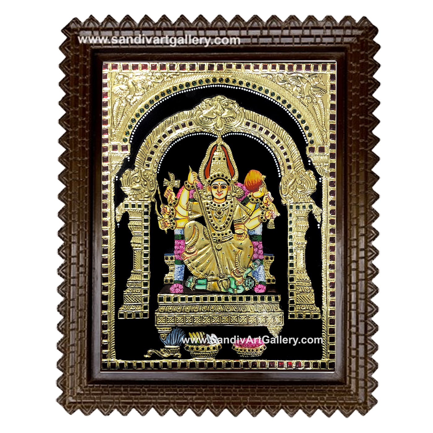 Kariya Kali Amman Tanjore Painting2