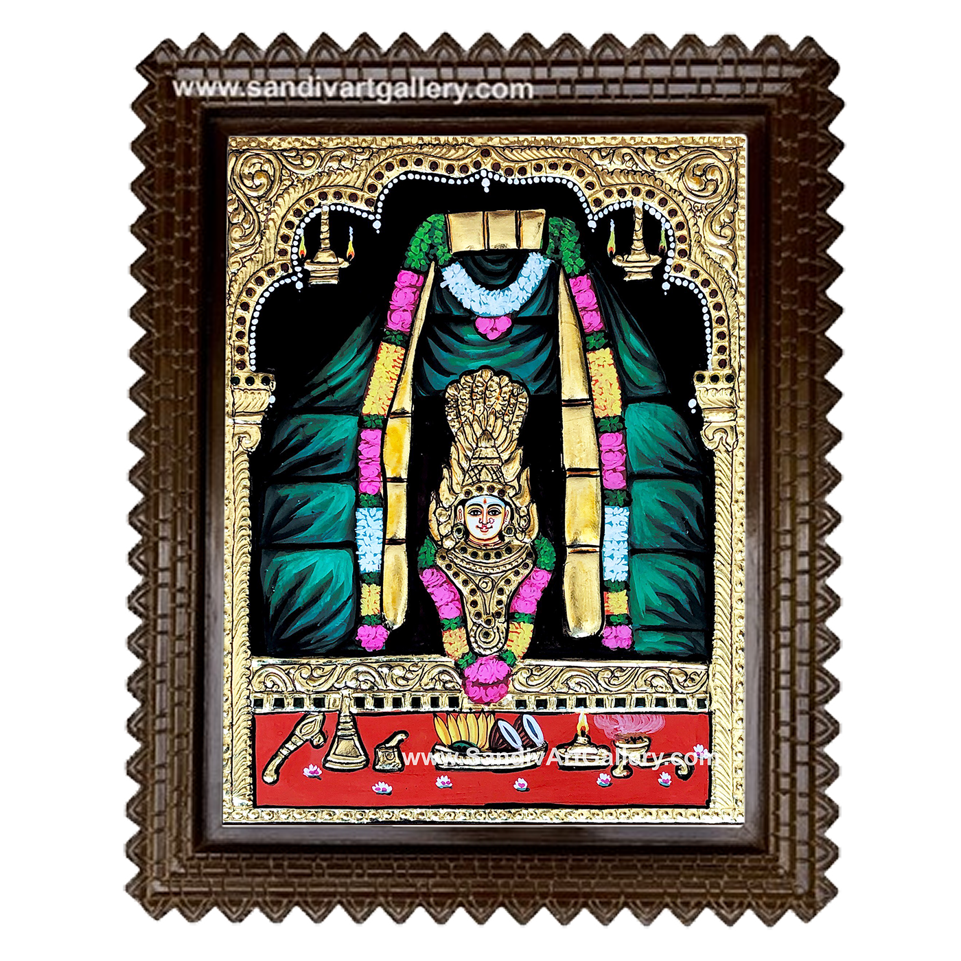 Aliya Ilangai Amman Tanjore Painting