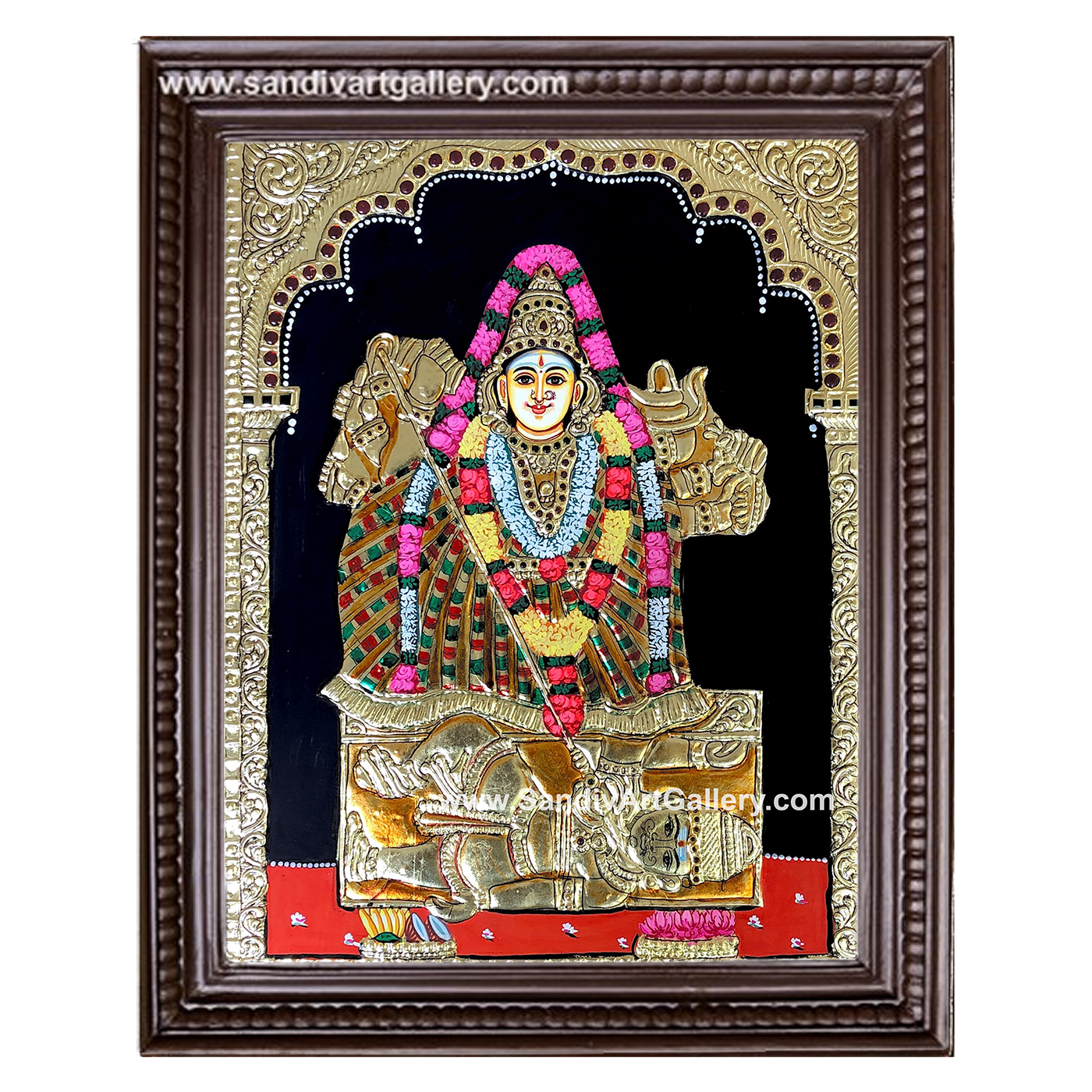 Pongalur Neela Kandiyamman Tanjore Painting