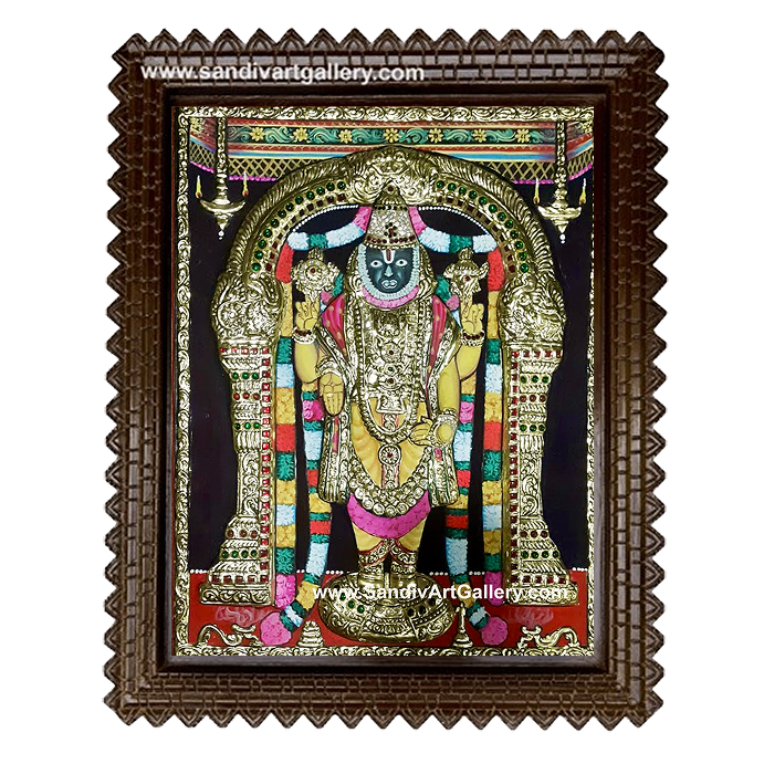 Narasimha Semi Embossed Tanjore Painting