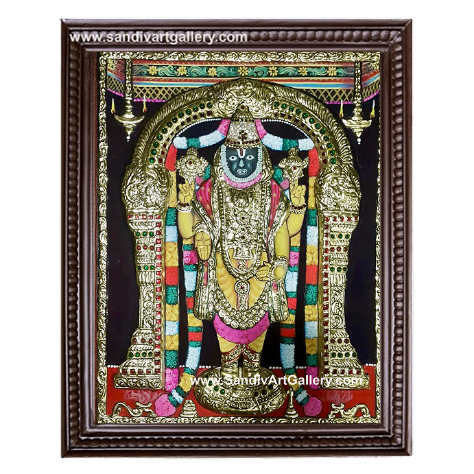 Narasimha Semi Embossed Tanjore Painting