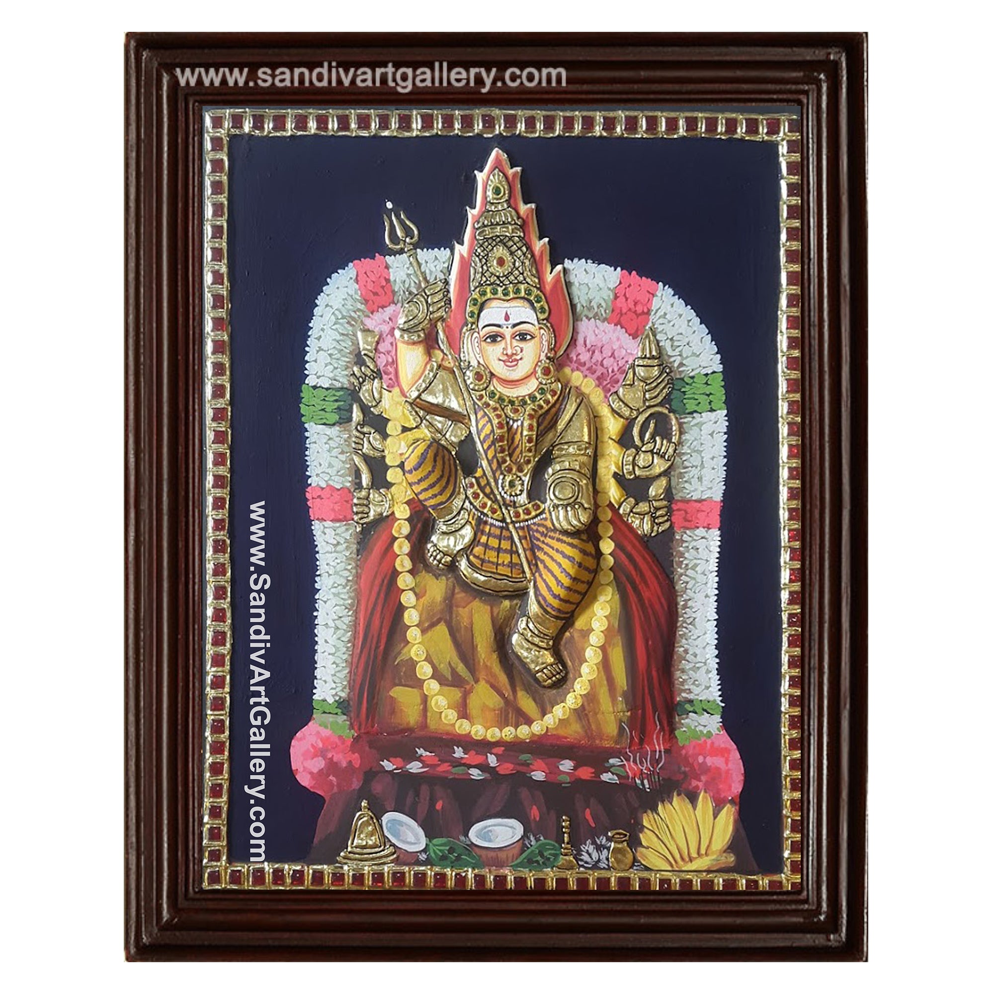 Amman Semi Embossed Tanjore Painting2
