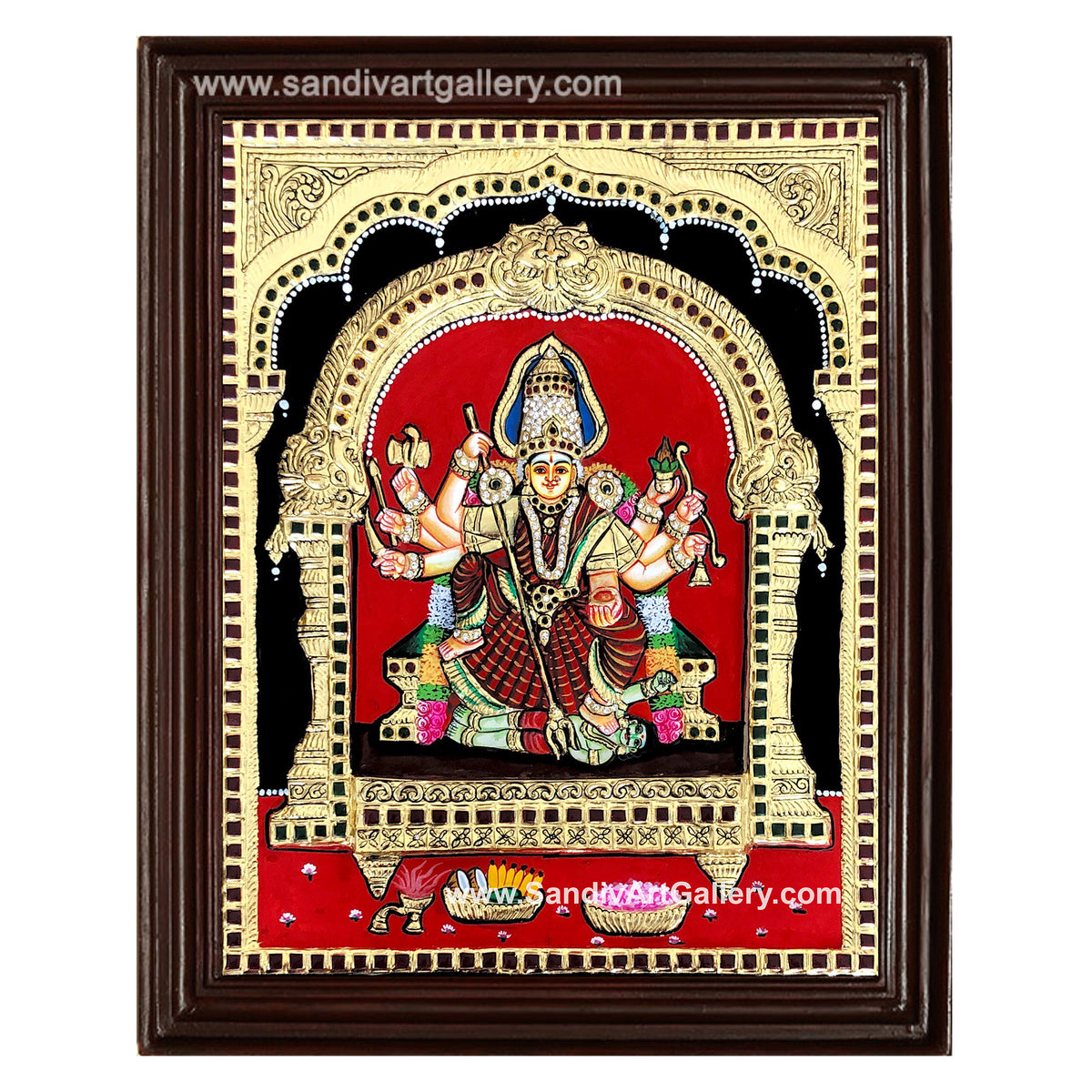 Kariya Kali Amman 2D Tanjore Painting