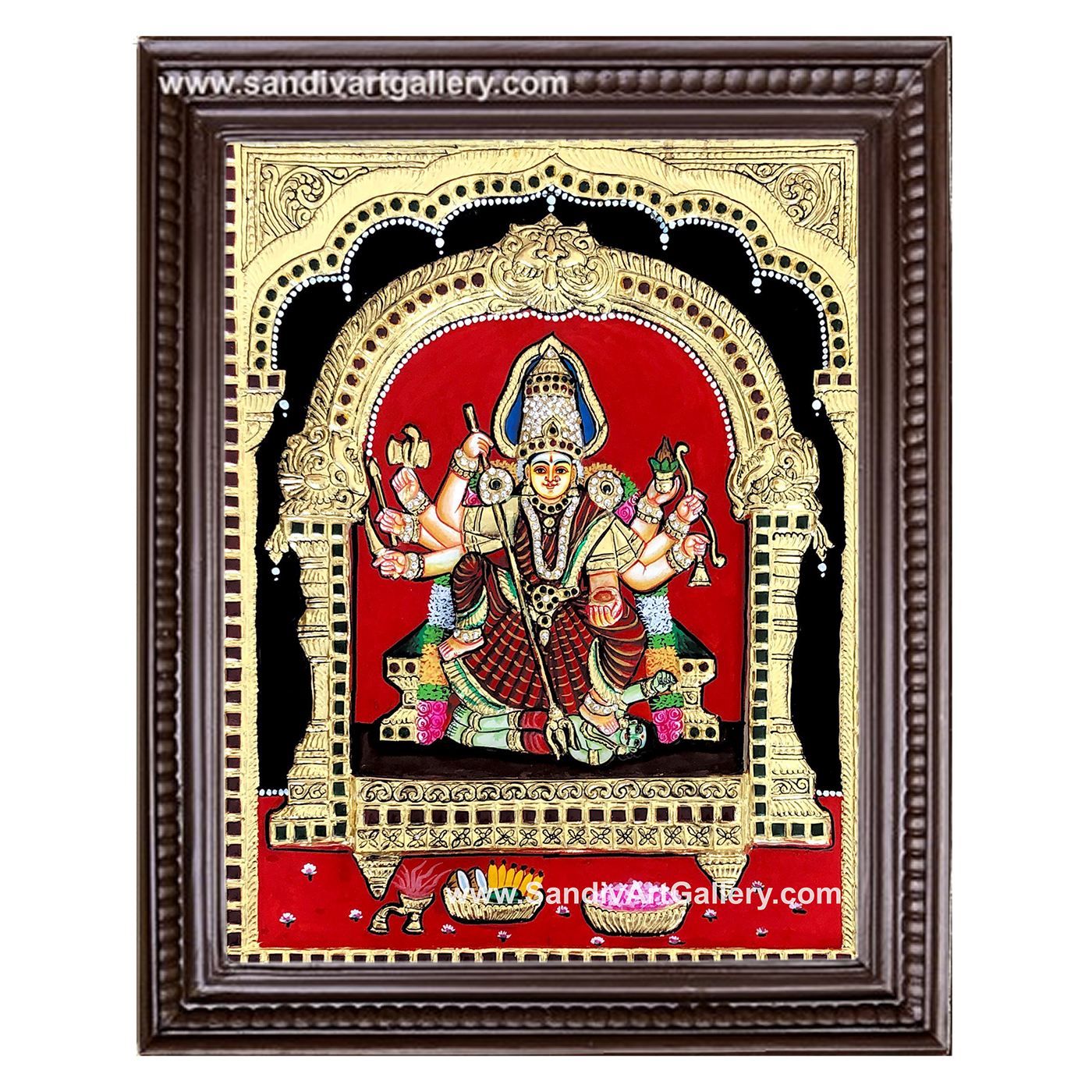 Kariya Kali Amman 2D Tanjore Painting