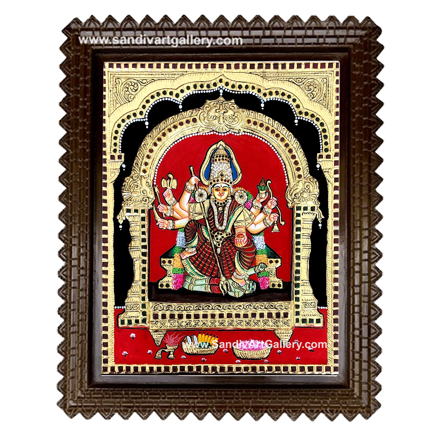 Kariya Kali Amman 2D Tanjore Painting