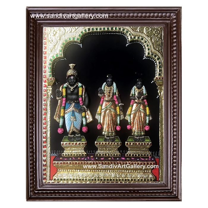 Kuladeivam 3D Embossed Tanjore Painting1