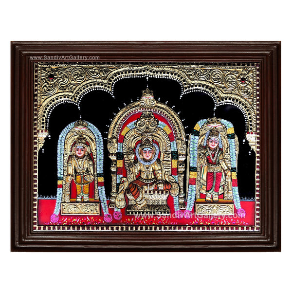 Edayar Raja Swamy Amman 3D Embossed Tanjore Painting