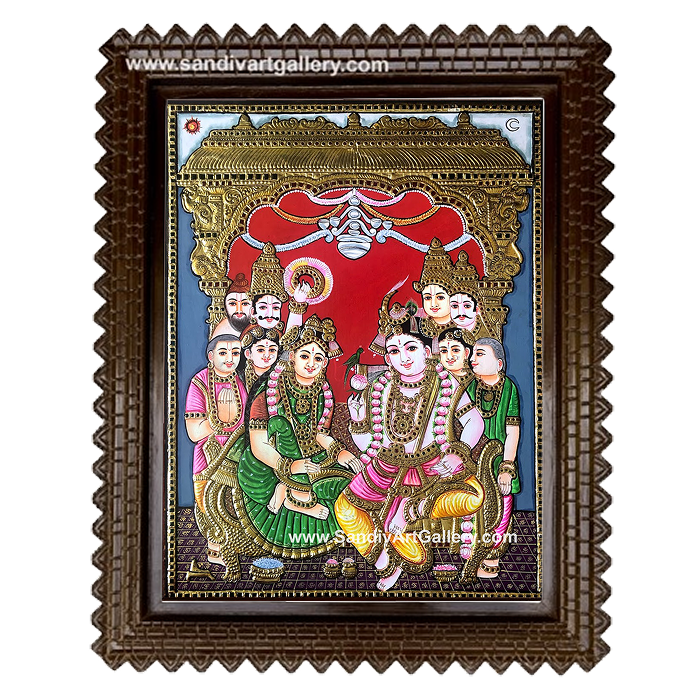 Rukmini Kalyanam Tanjore Painting