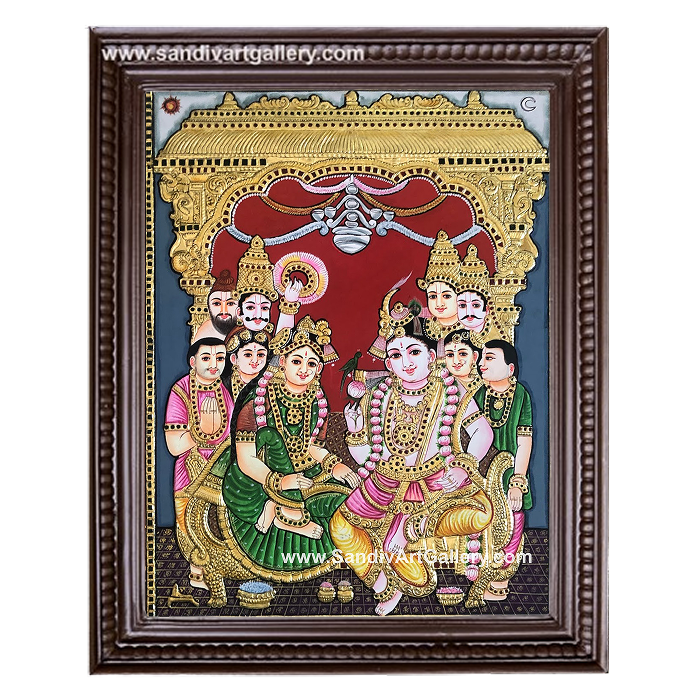 Shree Krishna Wedding Tanjore Painting