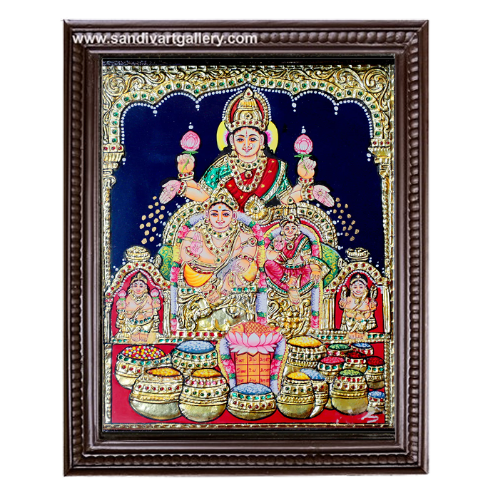 Kubera Lakshmi Tanjore Painting