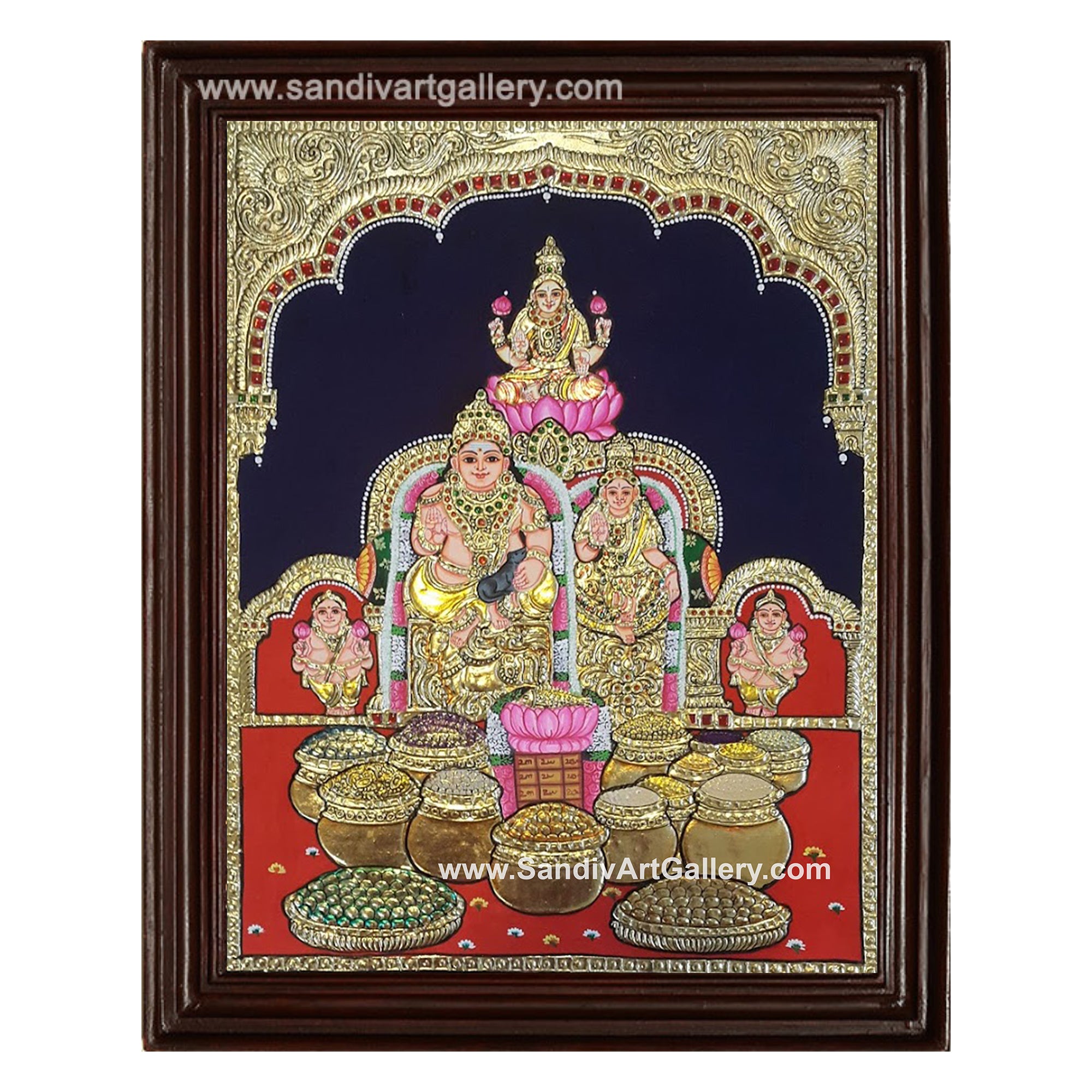 Kubera Lakshmi Tanjore Painting2