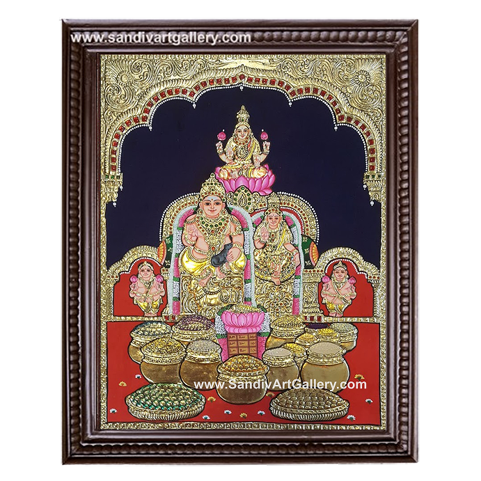 Kubera Lakshmi Tanjore Painting2