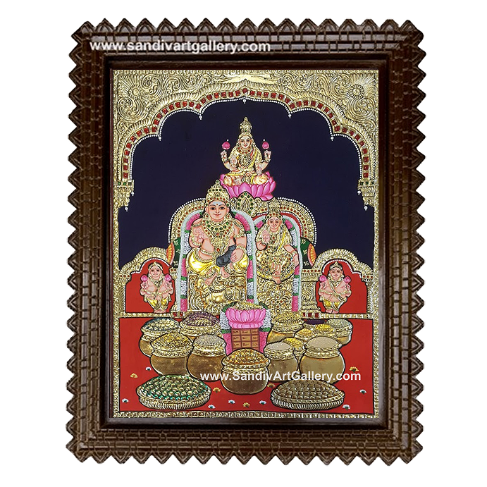Kubera Lakshmi Tanjore Painting2