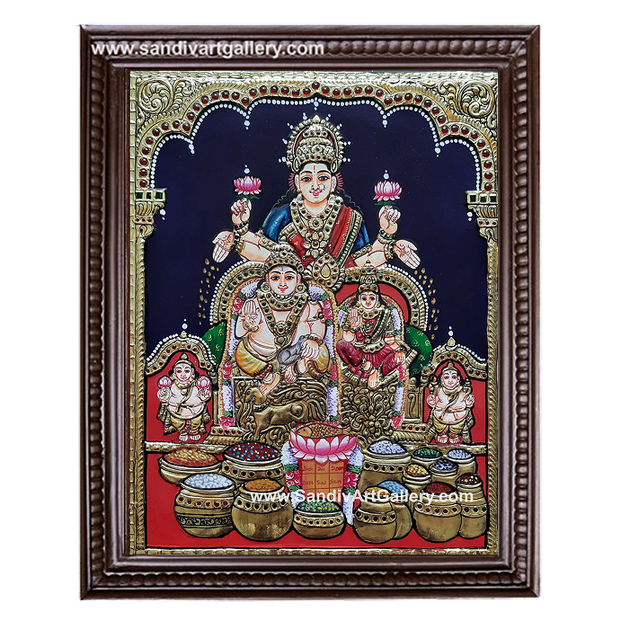 Kuberar Lakshmi Tanjore Painting