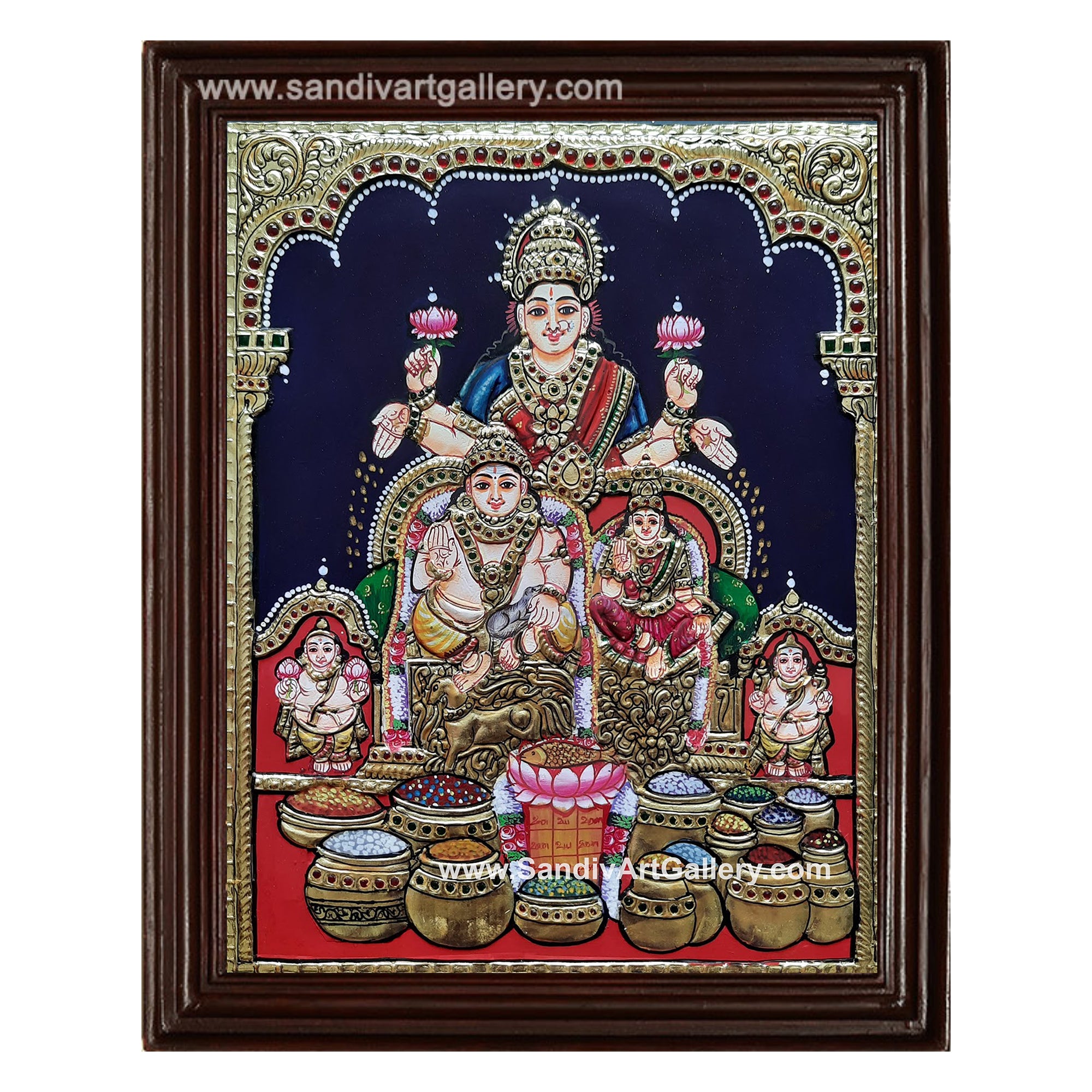 Kuberar Lakshmi Tanjore Painting