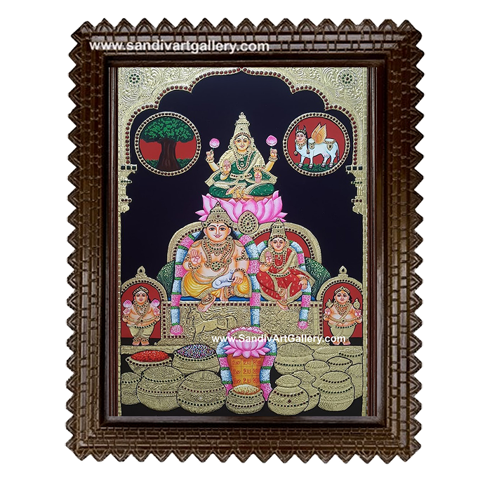Kuberalakshmi Tanjore Painting4