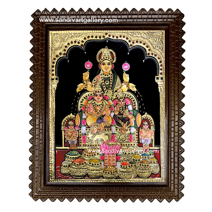 Kubera Lakshmi Tanjore Painting5