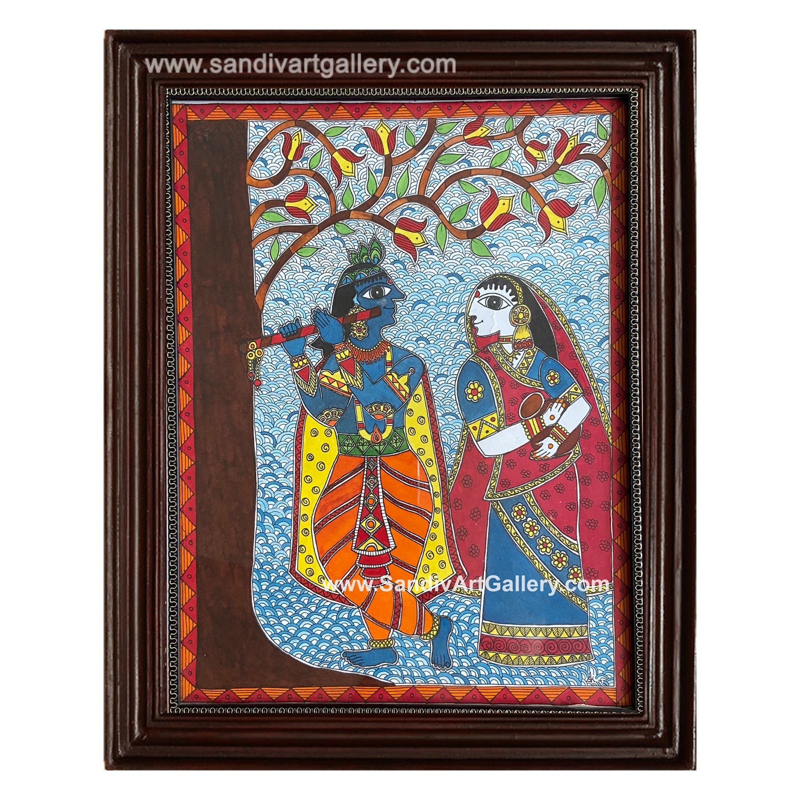 Radha Krishna Madhubani Painting