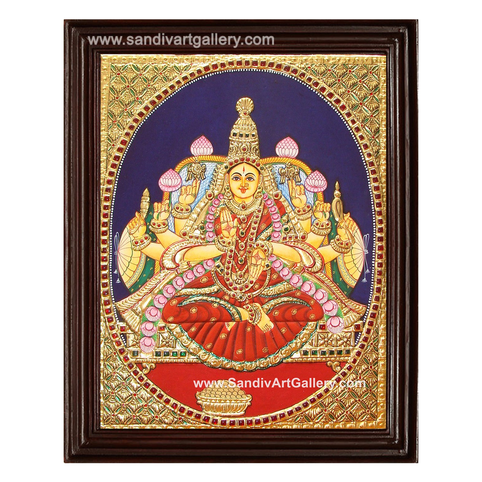 Oval Lakshmi Tanjore Painting