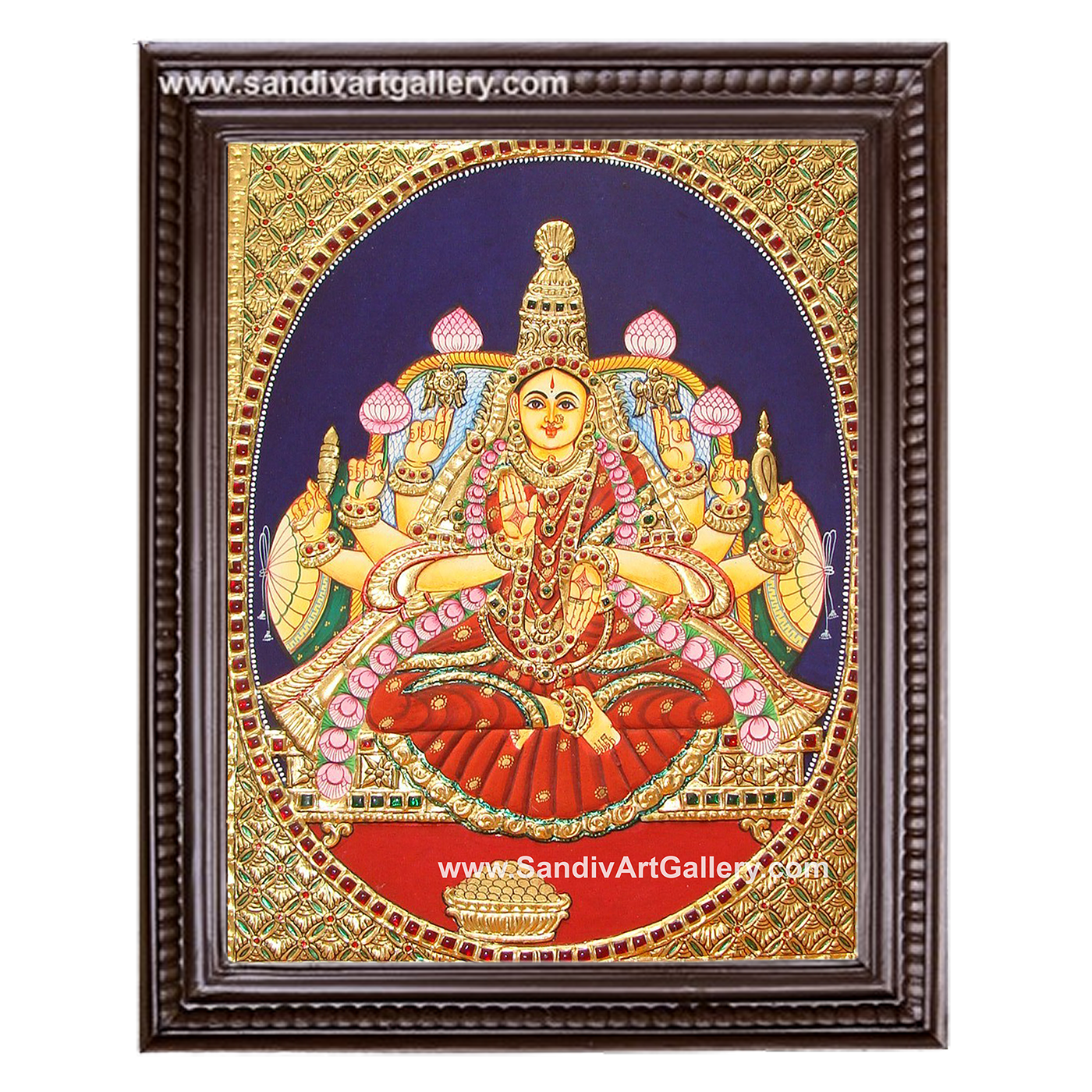 Oval Lakshmi Tanjore Painting