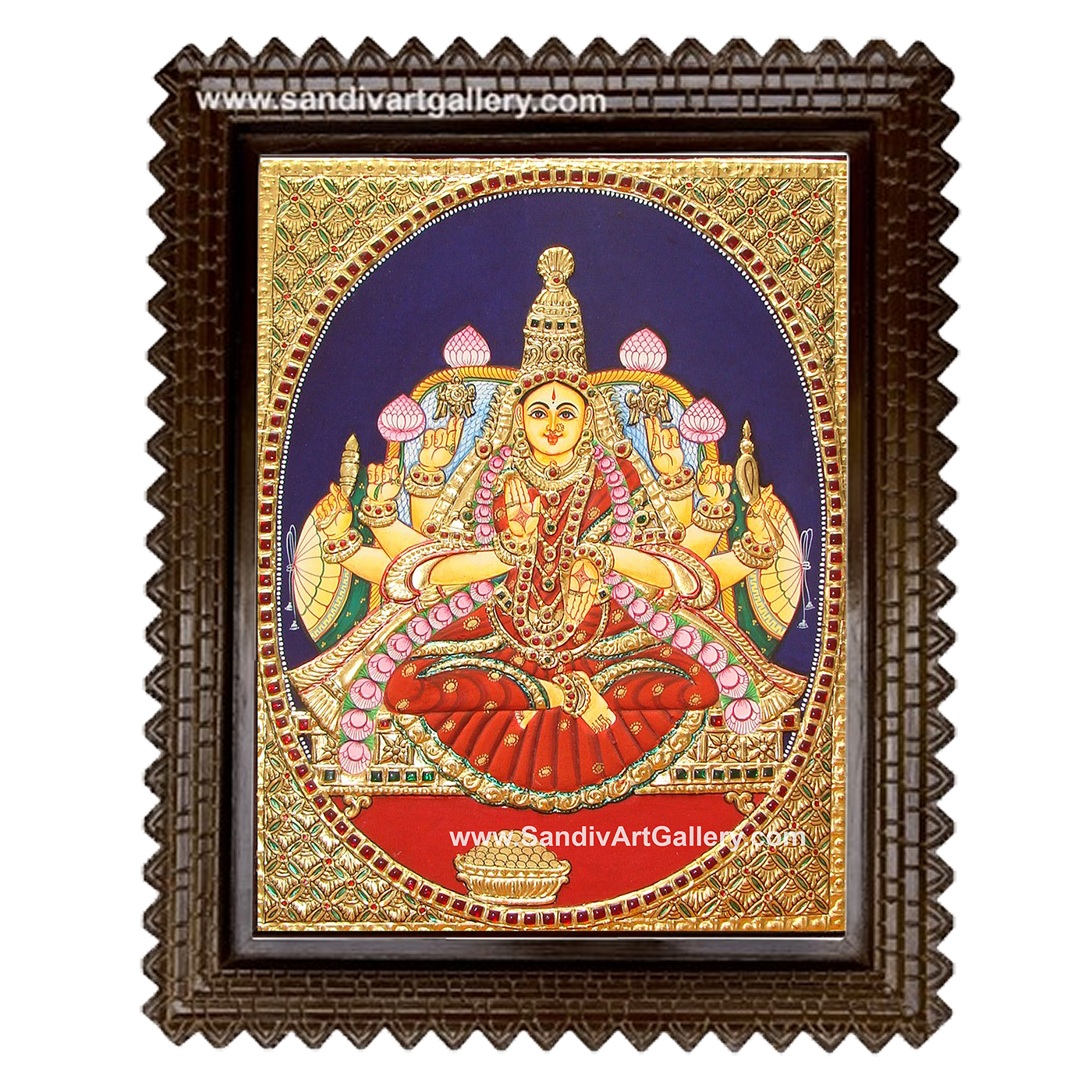 Oval Lakshmi Tanjore Painting