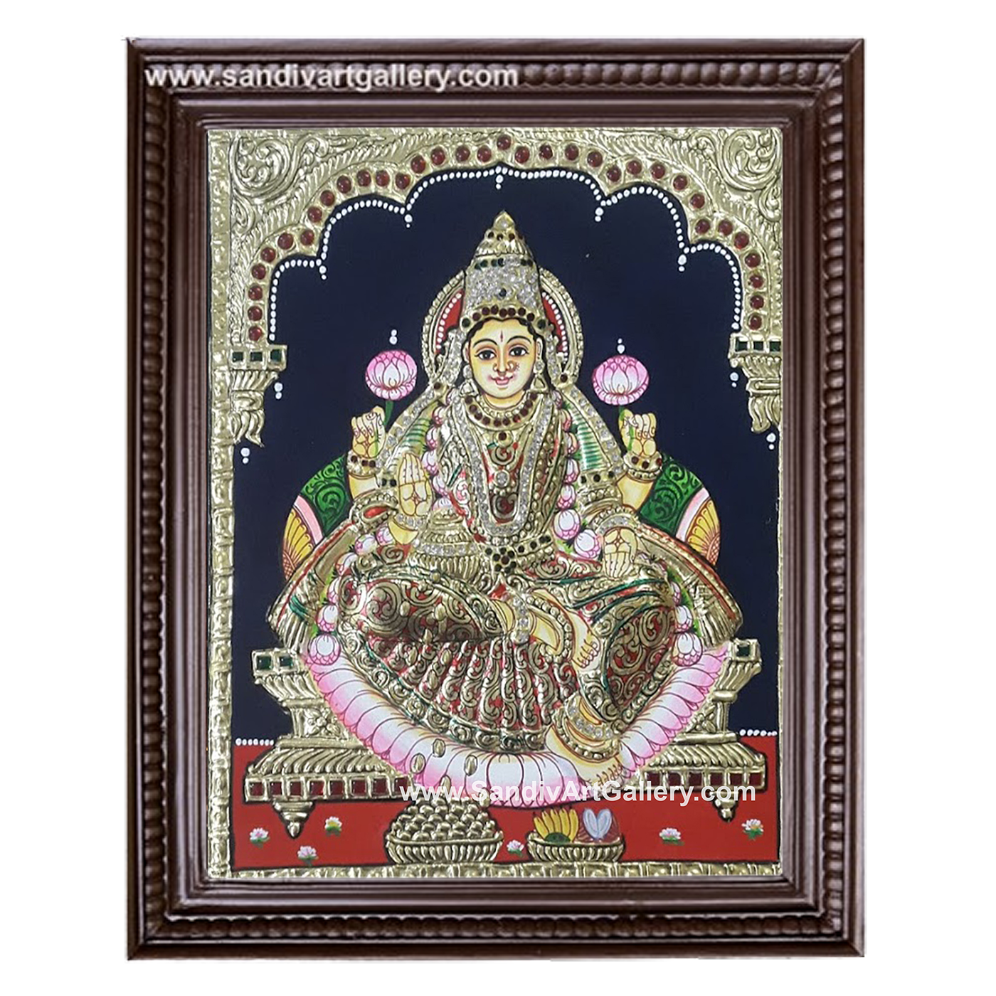 Goddess Lakshmi Devi Tanjore Painting