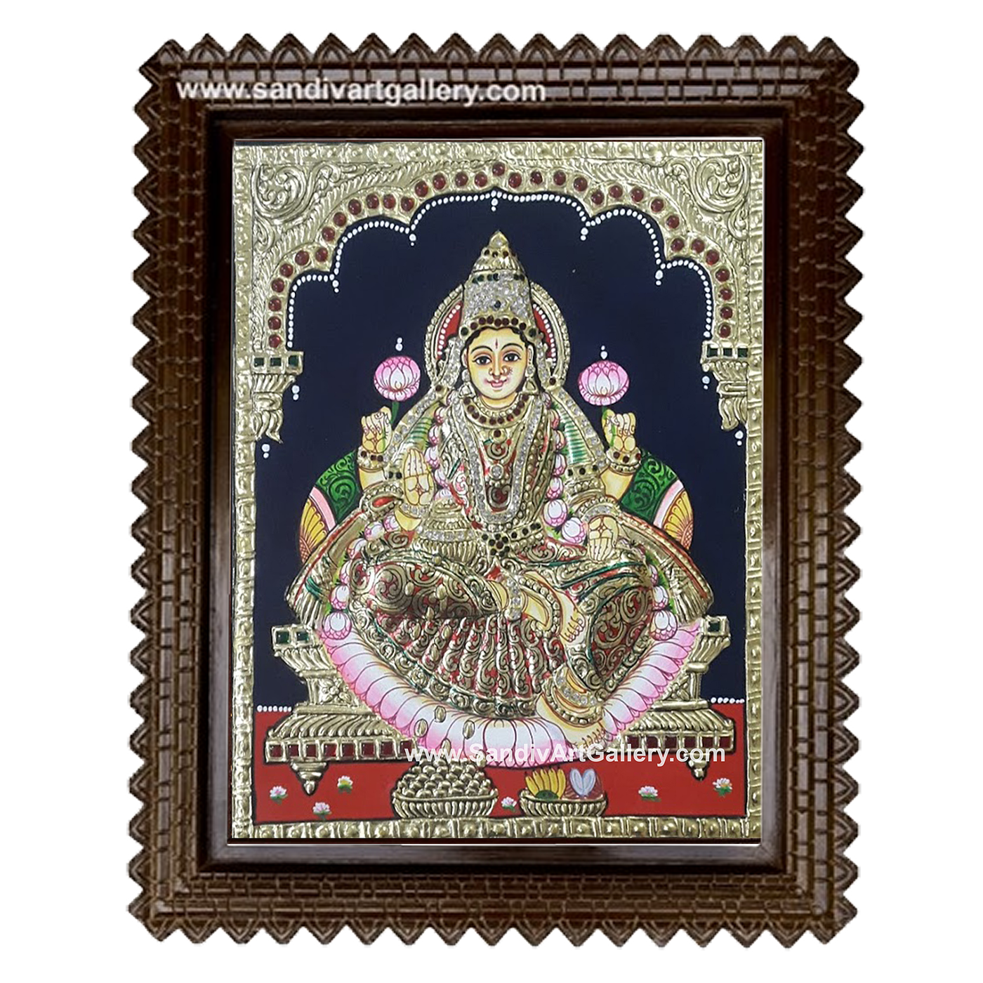 Goddess Lakshmi Devi Tanjore Painting