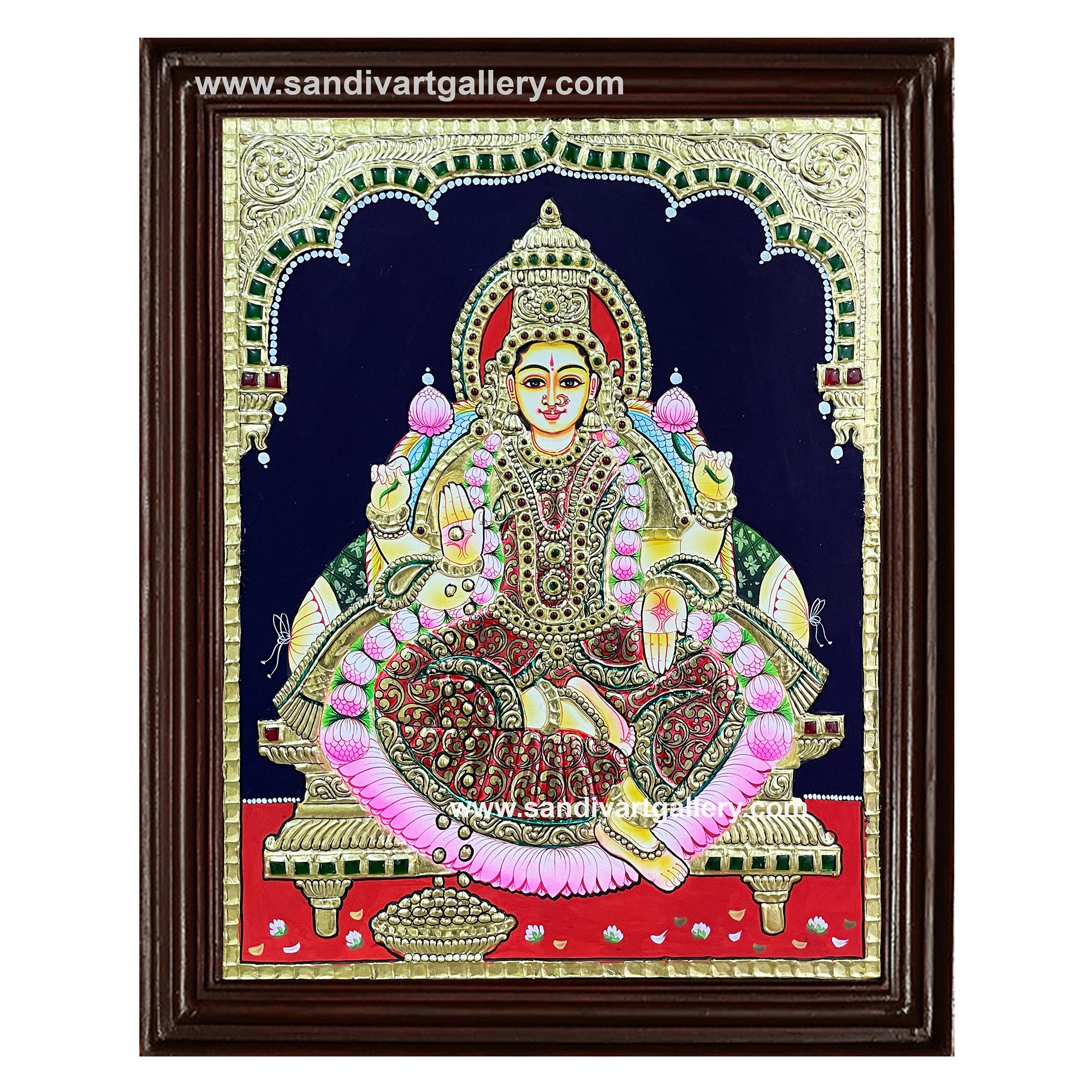 Goddess Lakshmi Devi Tanjore Painting