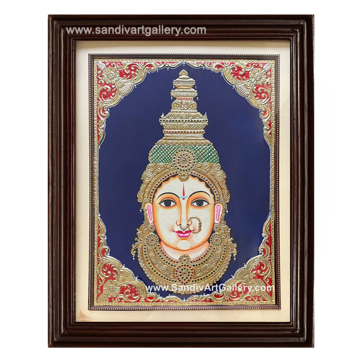 Lakshmi Face Tanjore Painting