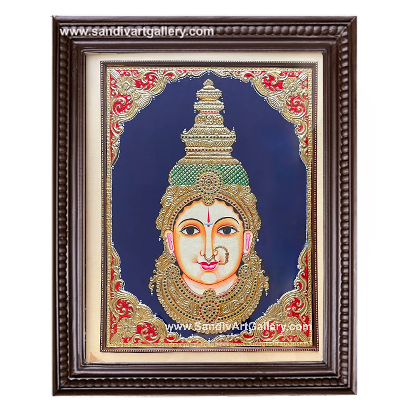 Lakshmi Face Tanjore Painting