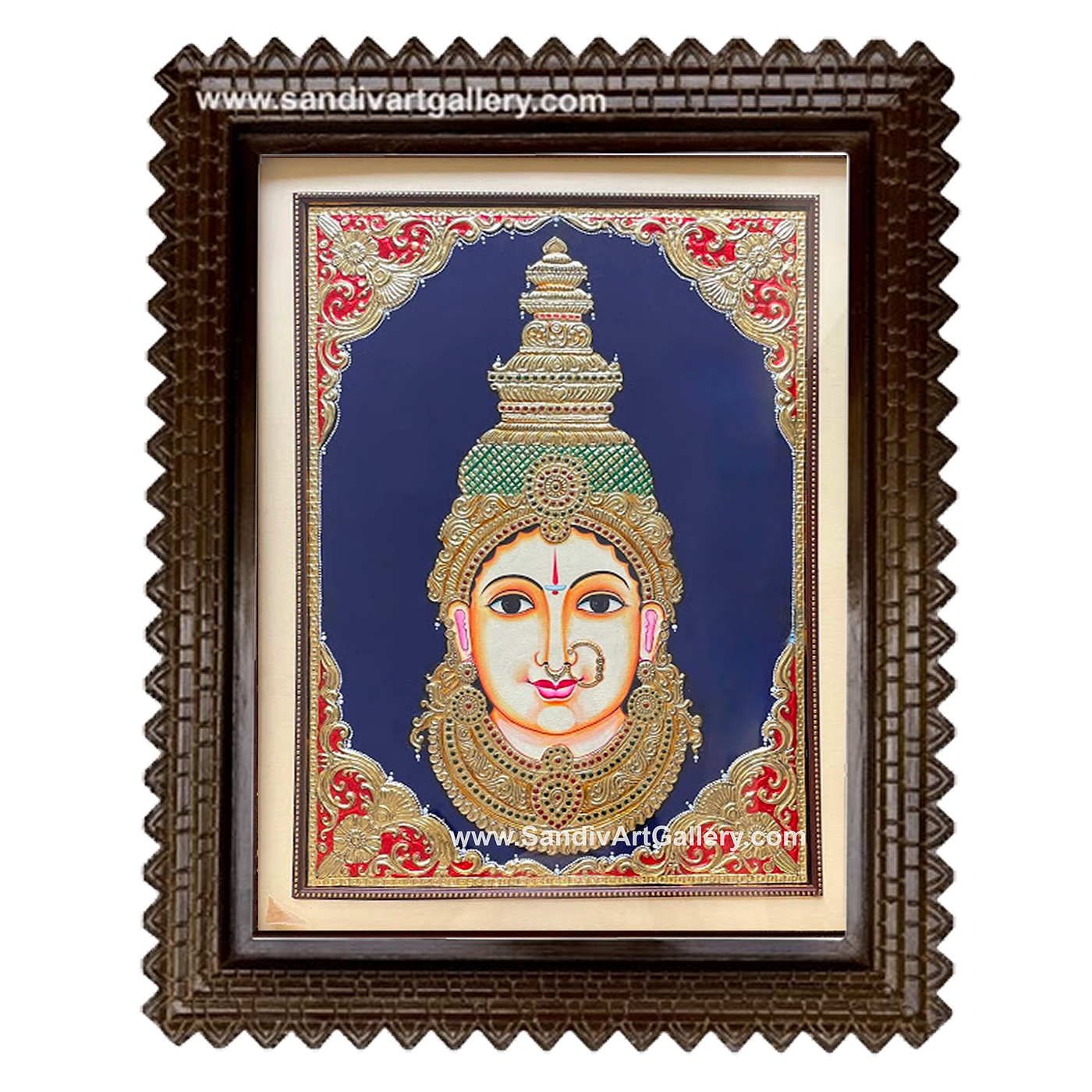 Lakshmi Face Tanjore Painting