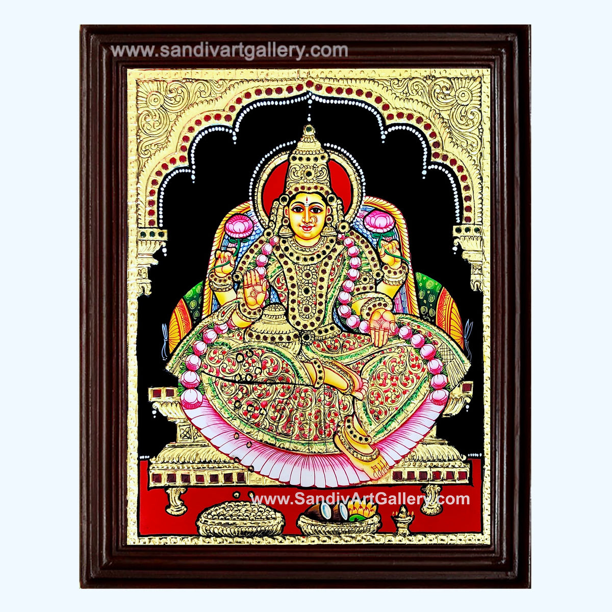 Goddess Mahalakshmi Tanjore Painting