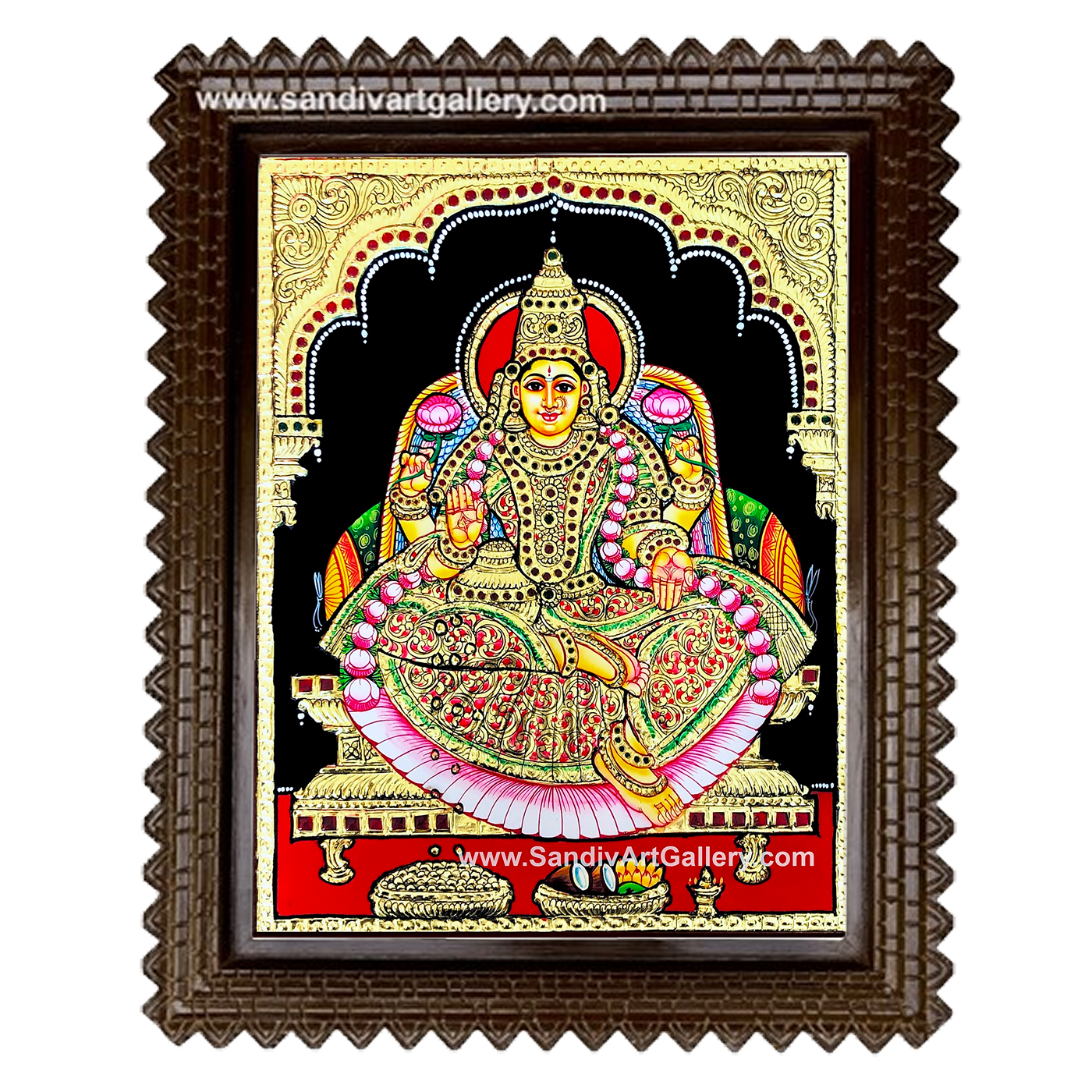 Goddess Mahalakshmi Tanjore Painting