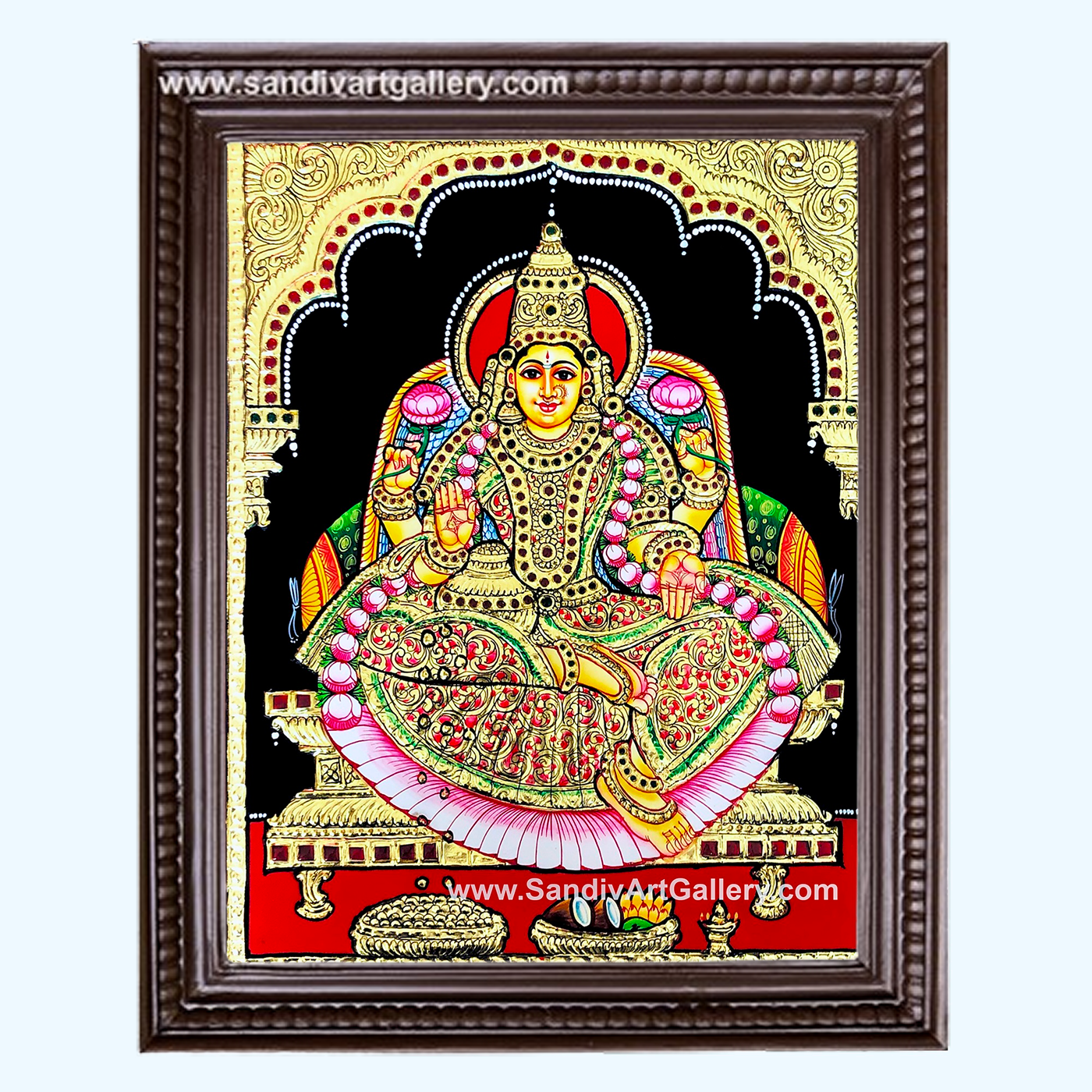 Goddess Mahalakshmi Tanjore Painting