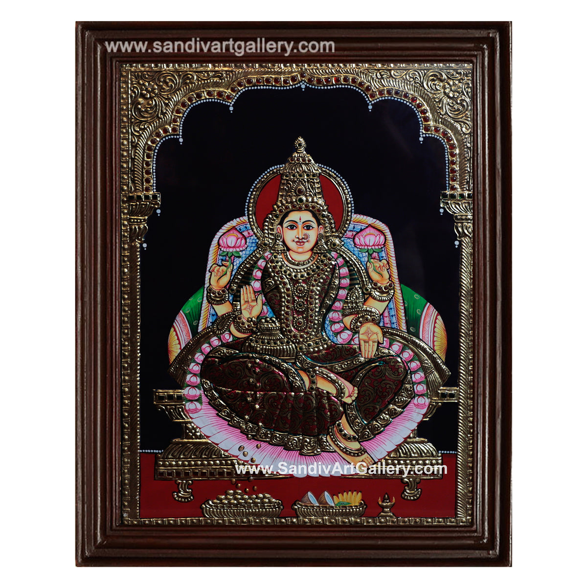 Lakshmi Devi Tanjore Painting3
