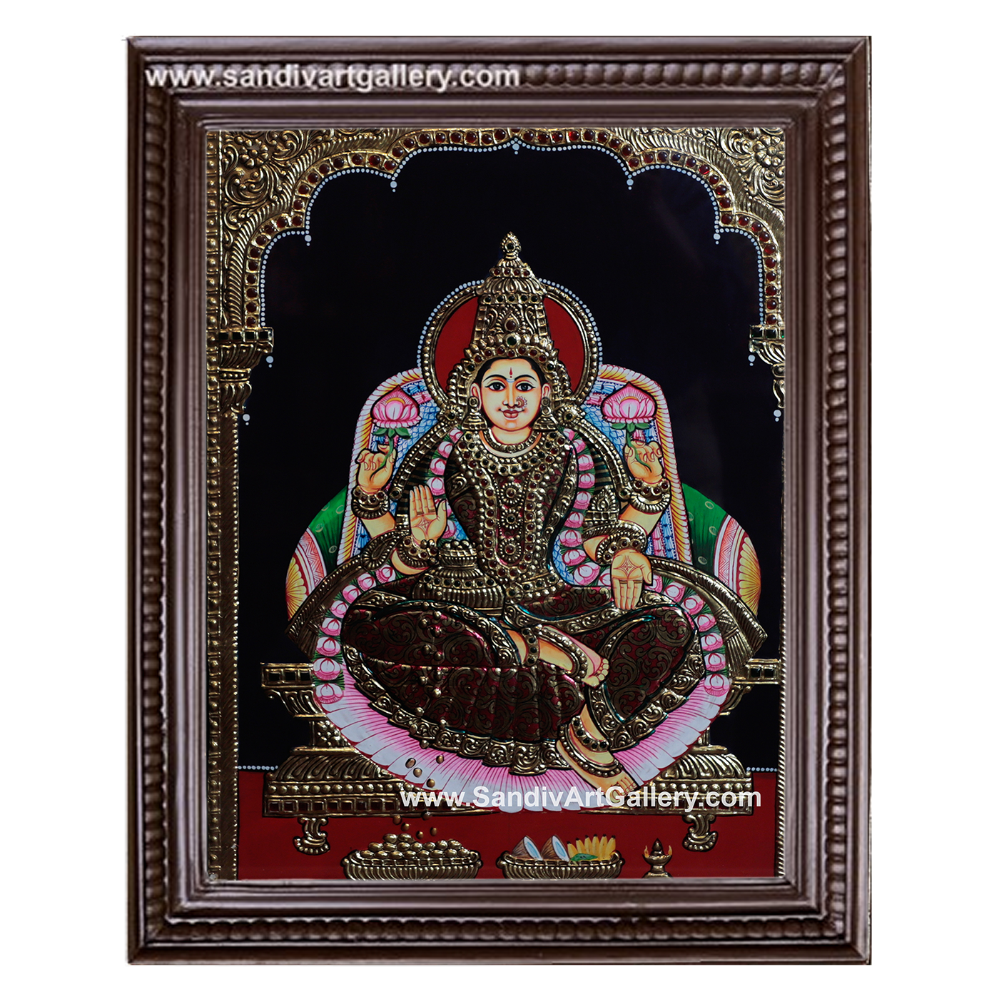 Lakshmi Devi Tanjore Painting3